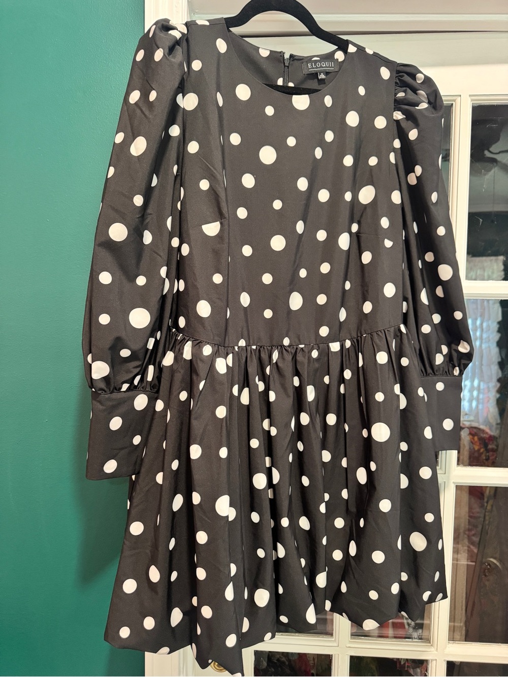 ELOQUII BUBBLE HEM POLKA DOT MINI